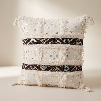 Housse de coussin TIZIRI AYYUR - artisanat textile marocain