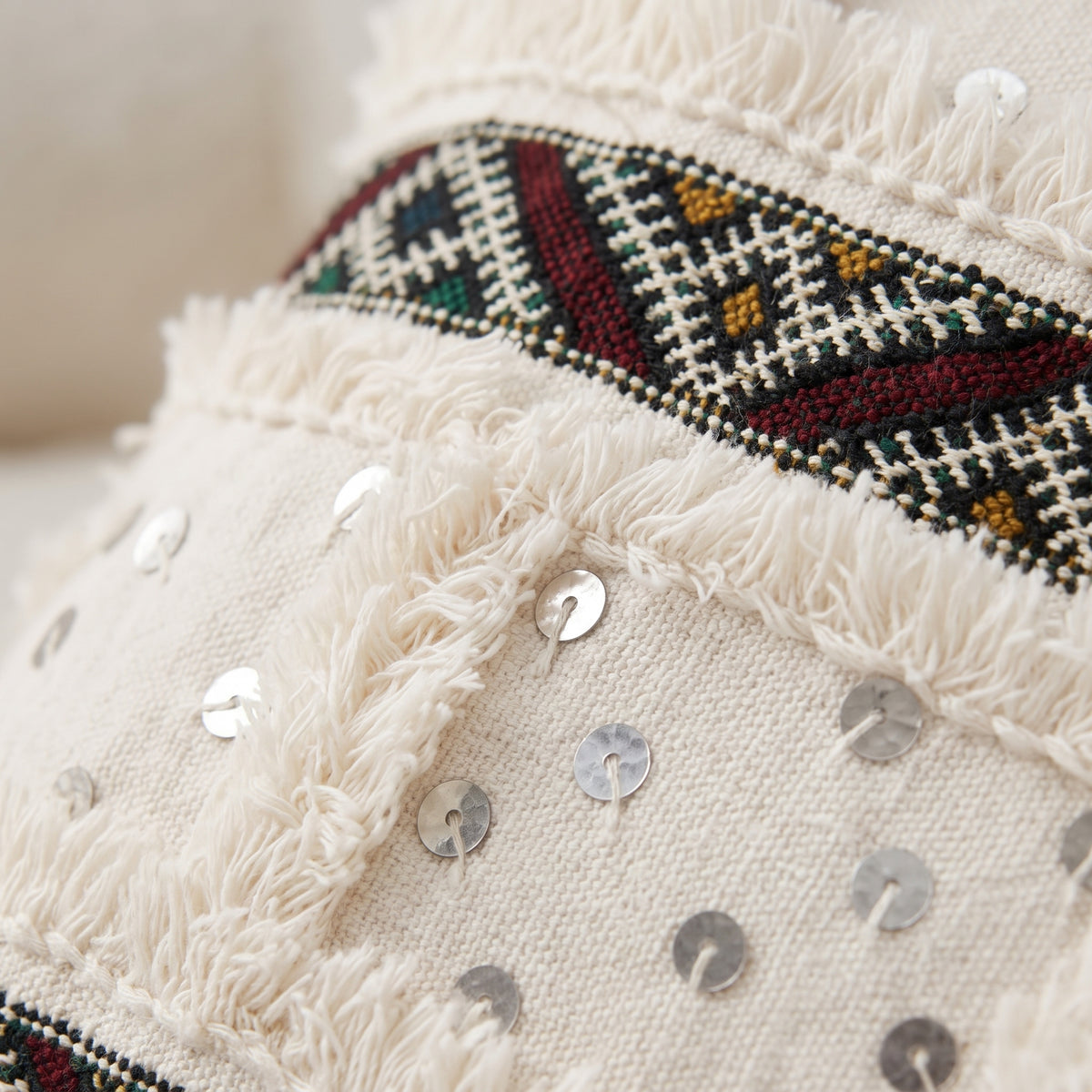 Housse de coussin TIZIRI AYYUR - artisanat textile marocain
