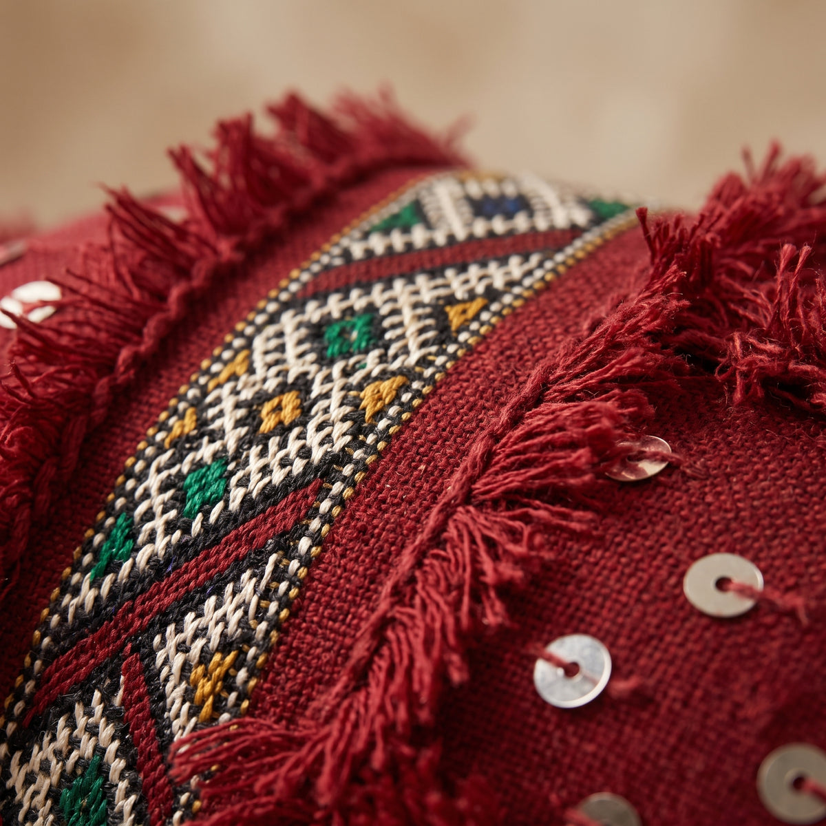 Housse de coussin TIZIRI AYYUR - artisanat textile marocain