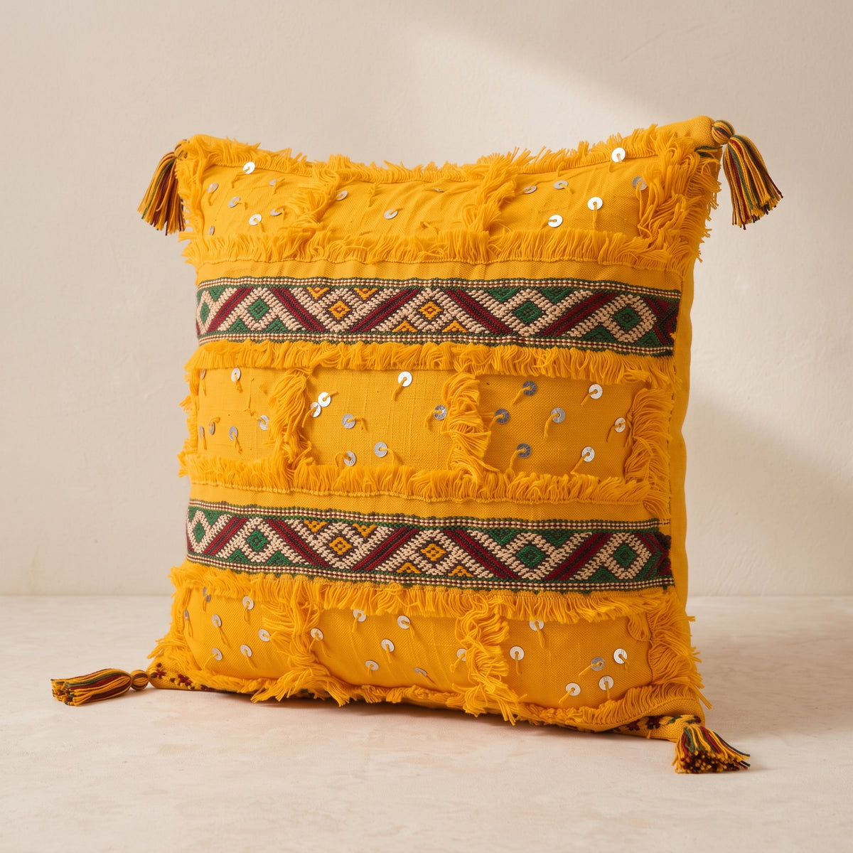 Housse de coussin TIZIRI AYYUR - artisanat textile marocain
