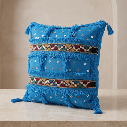 Housse de coussin TIZIRI AYYUR - artisanat textile marocain