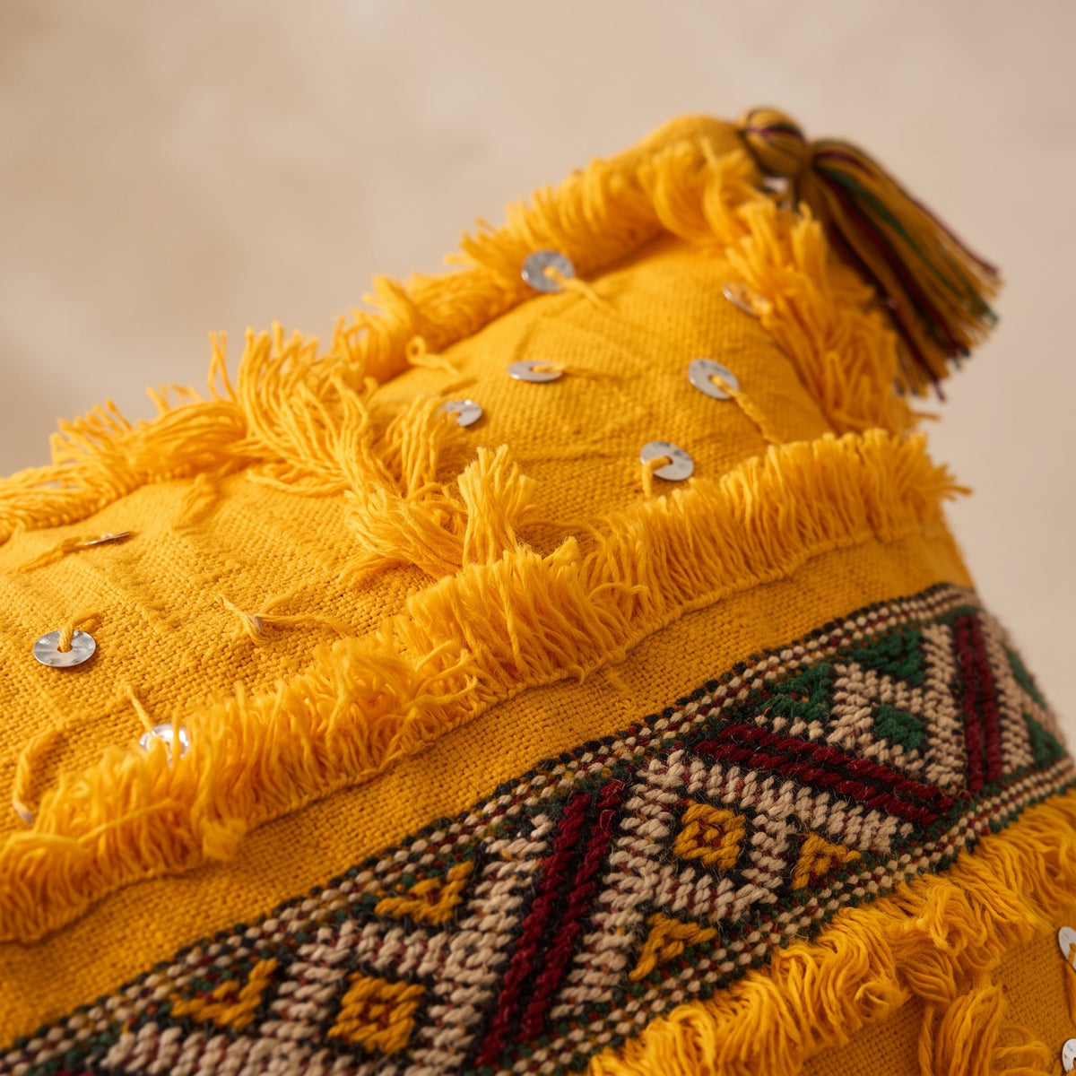 Housse de coussin TIZIRI AYYUR - artisanat textile marocain