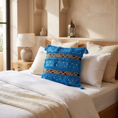 Housse de coussin TIZIRI AYYUR - artisanat textile marocain