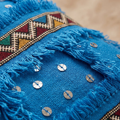 Housse de coussin TIZIRI AYYUR - artisanat textile marocain